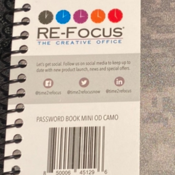 CAMOUFLAGE Mini Password Book in Green! - Picture 7 of 7